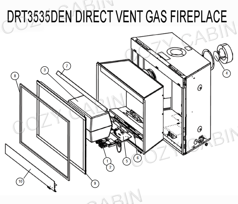 DIRECT VENT GAS FIREPLACE (DRT3535DEN) #DRT3535DEN